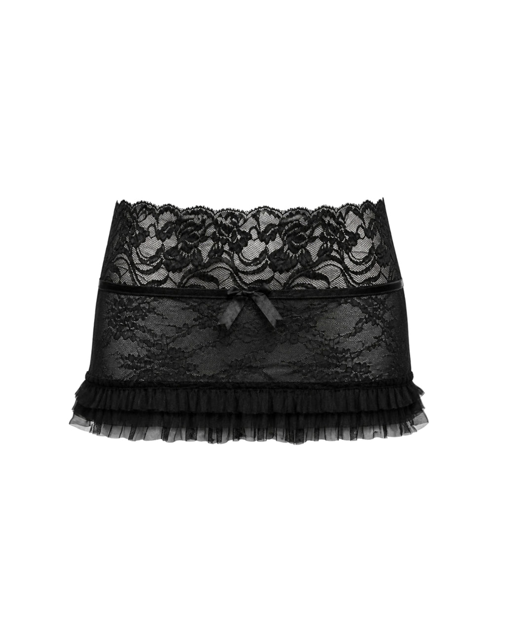 BLACK NIER LACE MINISKIRT alternate