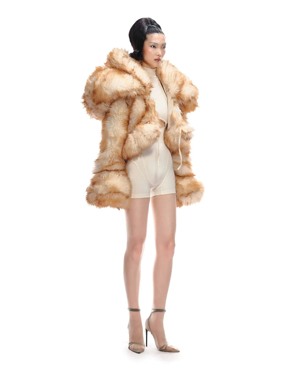 CAT CROPPED FAUX FUR JACKET alternate