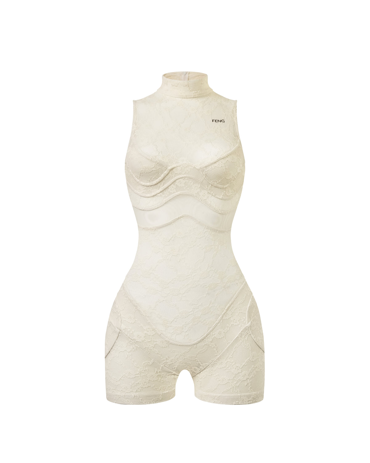 A1 LACE TAN PLAYSUIT